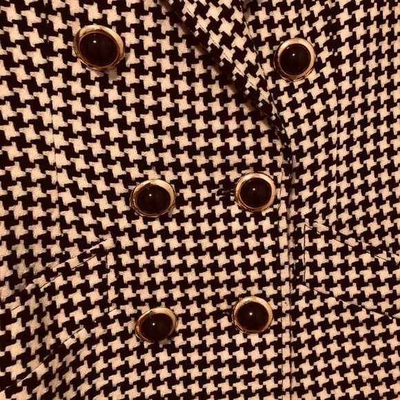 Vintage Carlisle Houndstooth wool jacket Size 4 - Picture 3 of 8